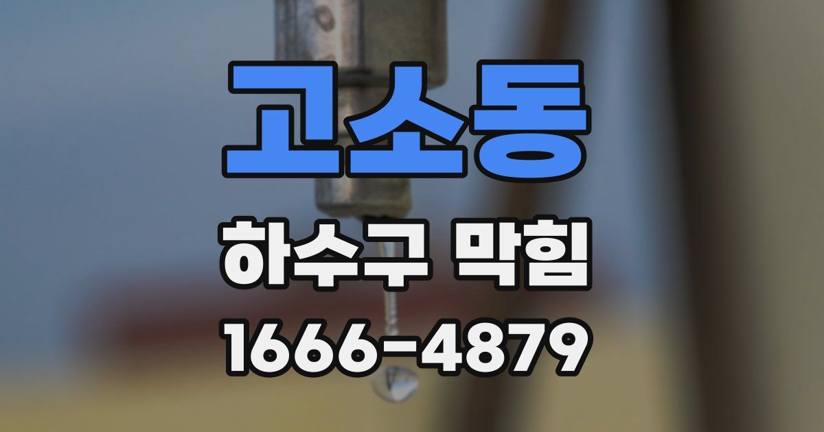 고소동 하수구 막힘