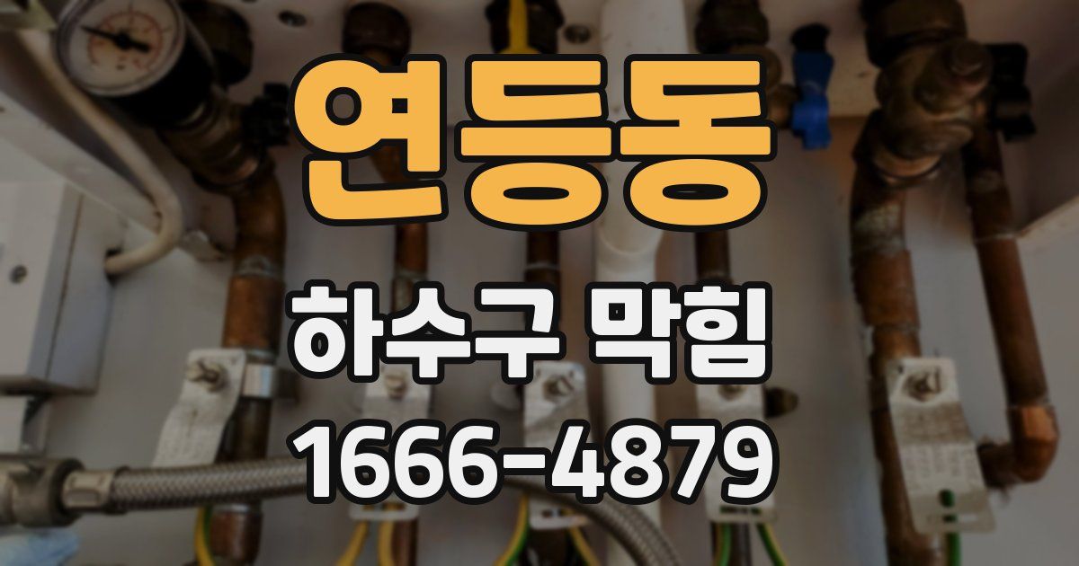 연등동 하수구 막힘