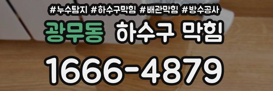 광무동 하수구 막힘