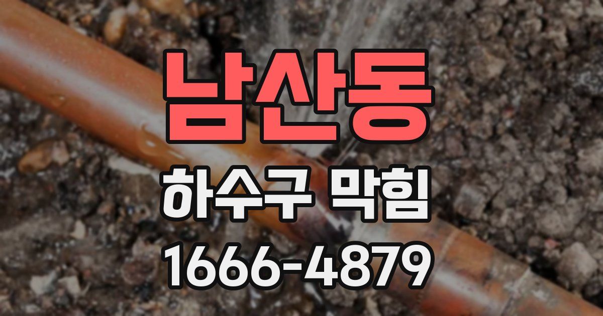 남산동 하수구 막힘