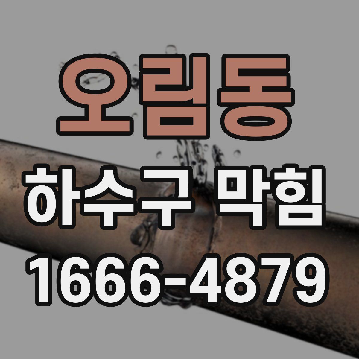오림동 하수구 막힘