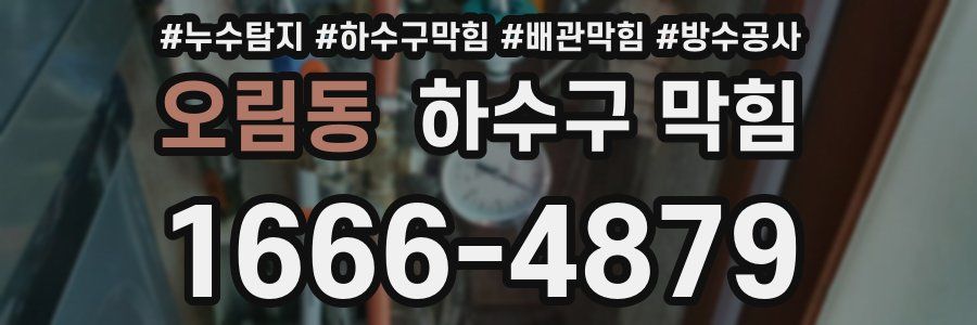 오림동 하수구 막힘
