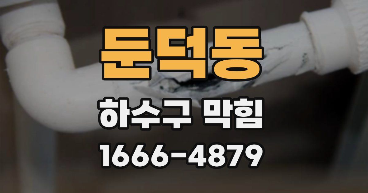 둔덕동 하수구 막힘