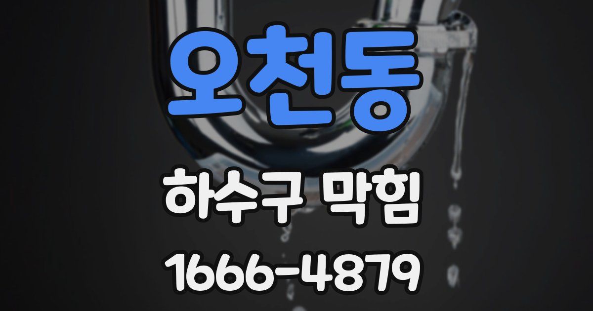 오천동 하수구 막힘