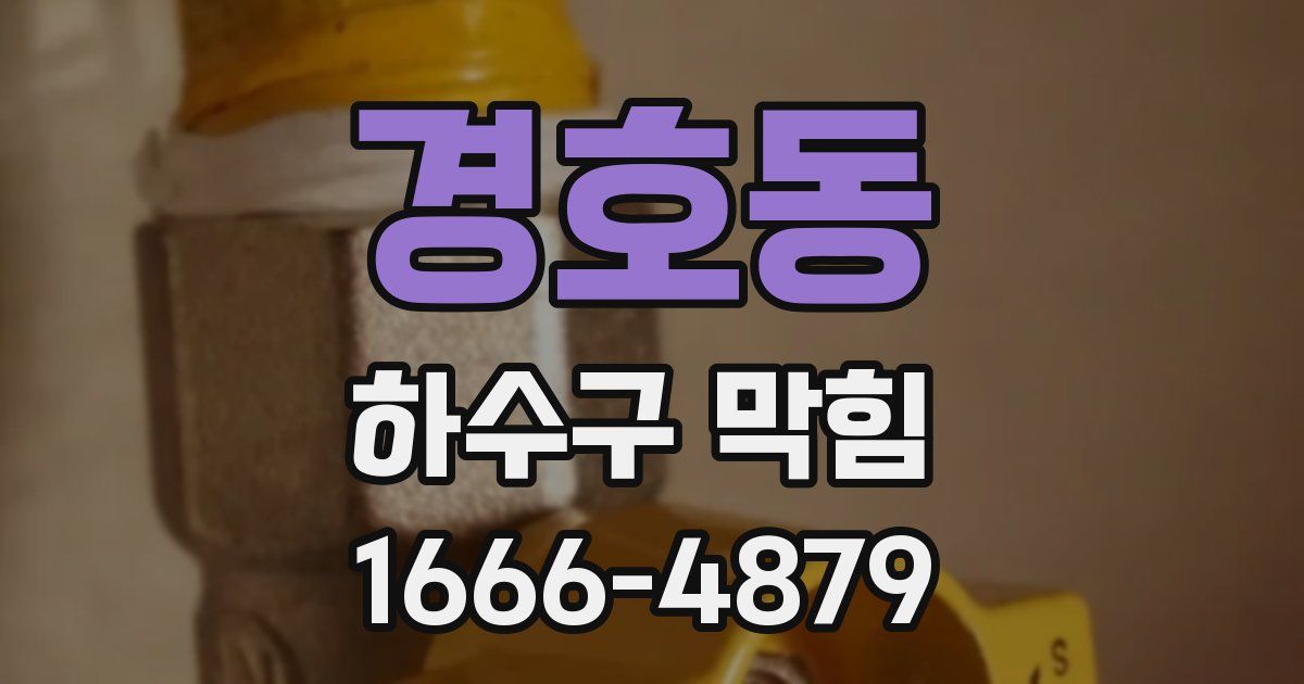경호동 하수구 막힘