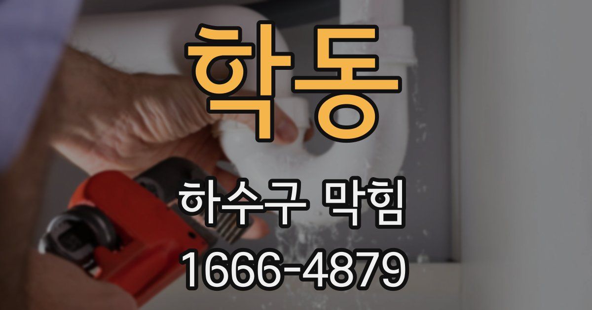 학동 하수구 막힘