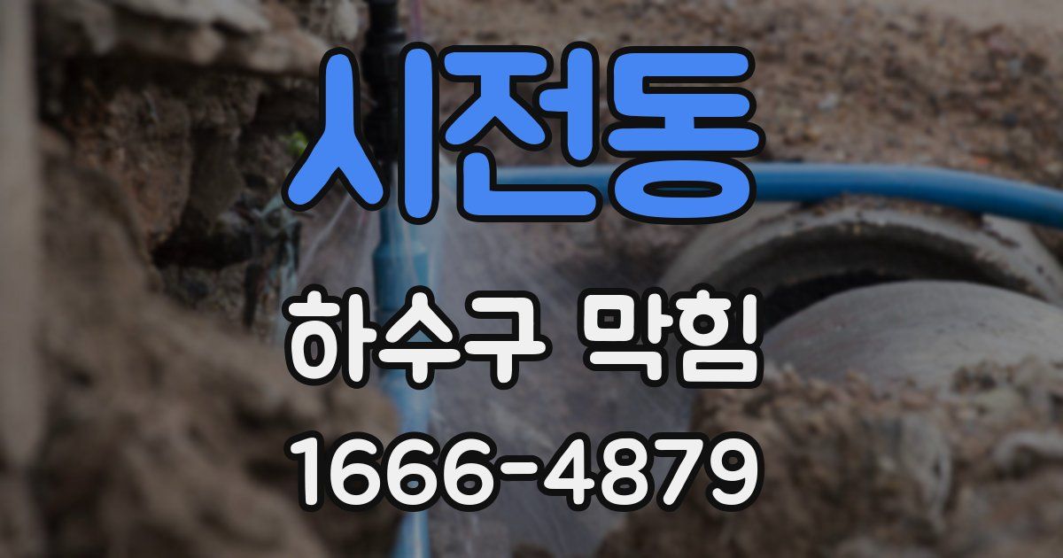 시전동 하수구 막힘