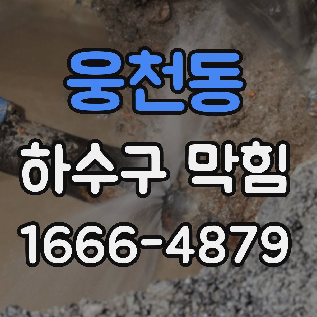웅천동 하수구 막힘