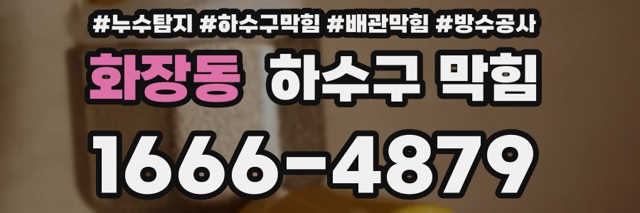 화장동 하수구 막힘