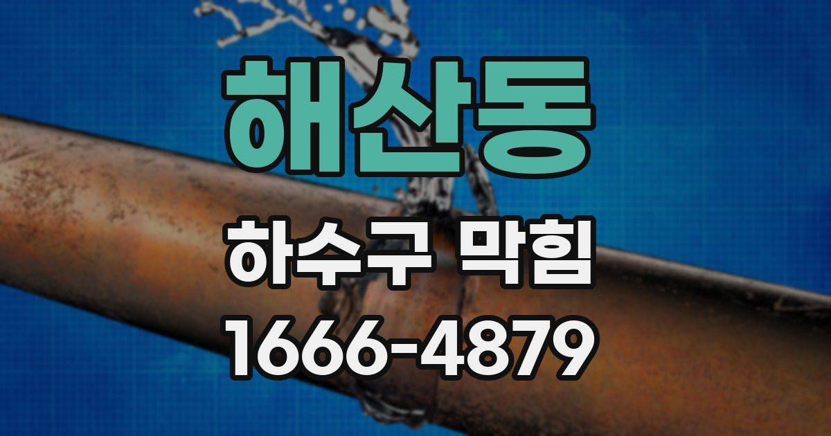 해산동 하수구 막힘
