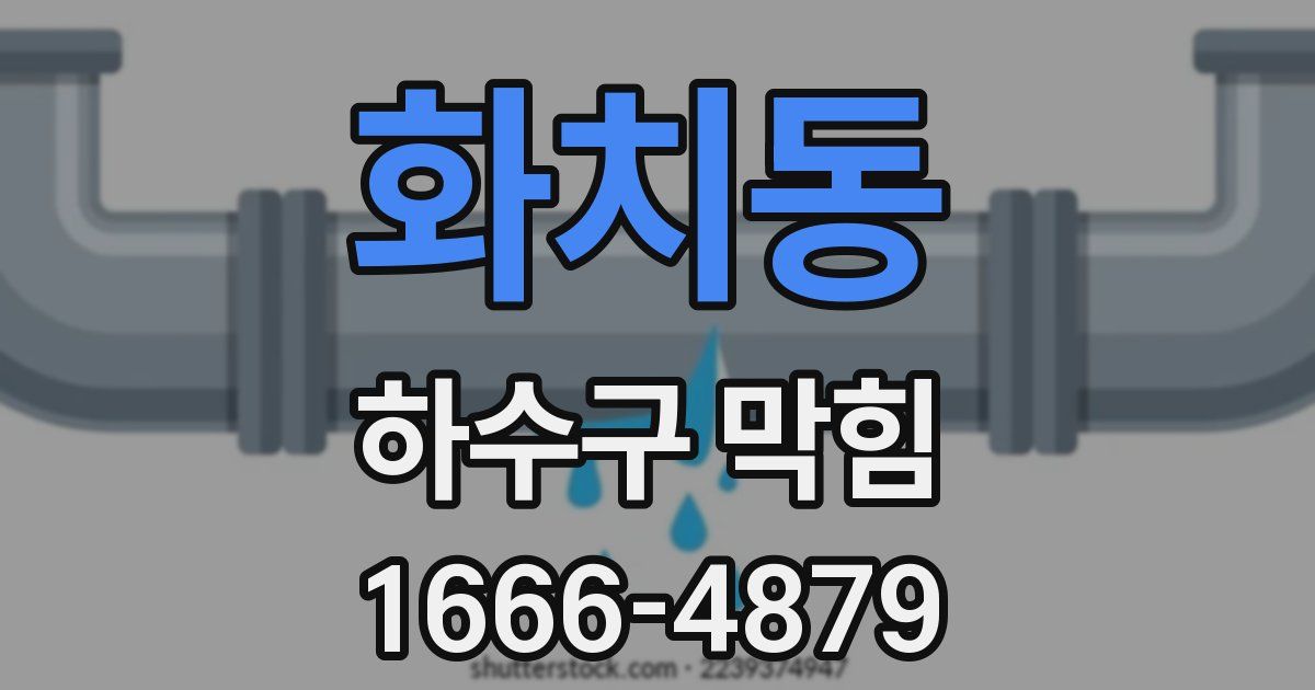 화치동 하수구 막힘