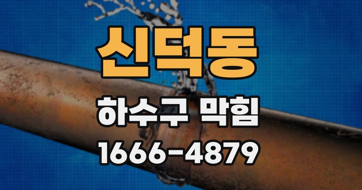 신덕동 하수구 막힘