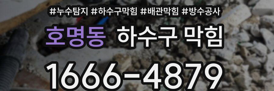 호명동 하수구 막힘