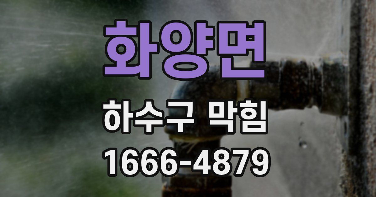 화양면 하수구 막힘
