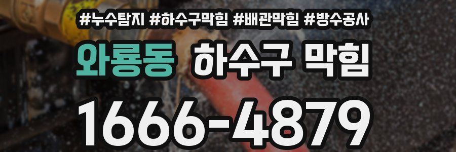 와룡동 하수구 막힘
