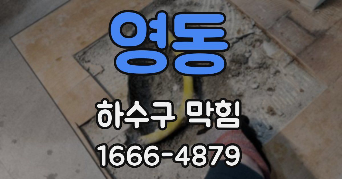 영동 하수구 막힘