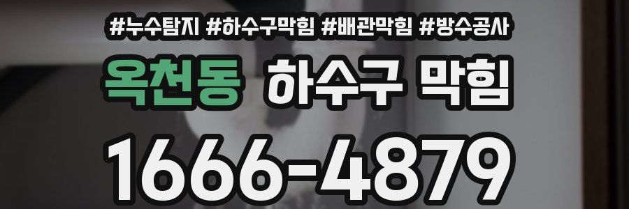 옥천동 하수구 막힘