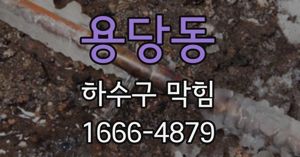 용당동 하수구 막힘