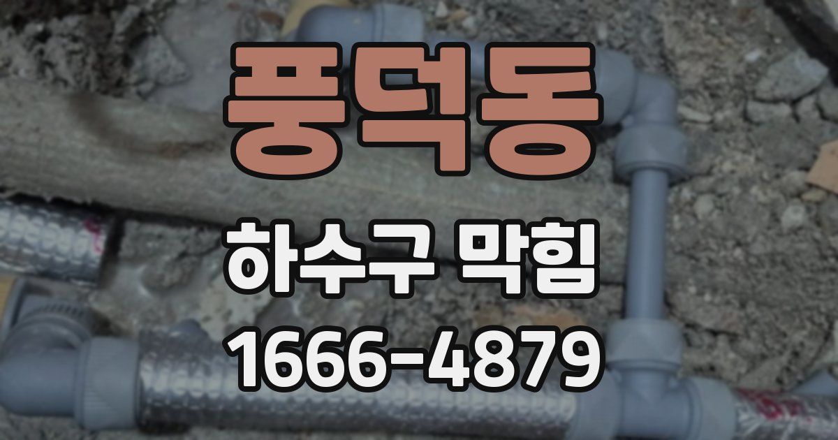 풍덕동 하수구 막힘