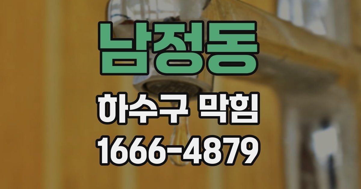 남정동 하수구 막힘