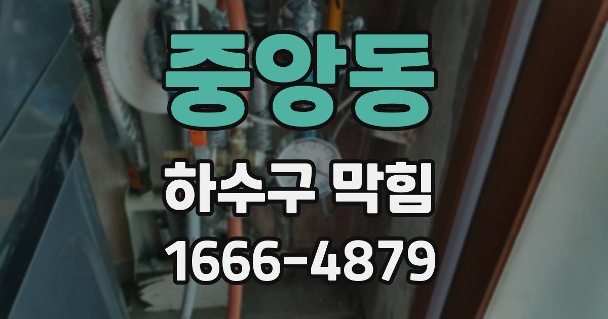 중앙동 하수구 막힘