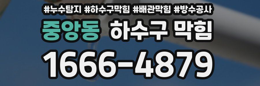 중앙동 하수구 막힘