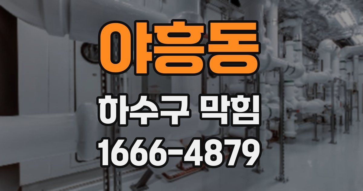 야흥동 하수구 막힘