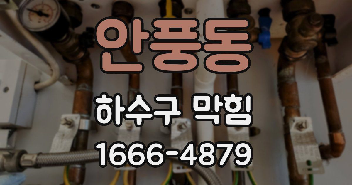 안풍동 하수구 막힘