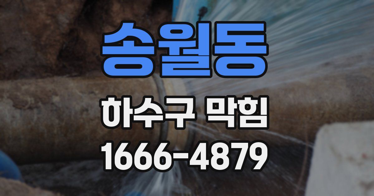 송월동 하수구 막힘
