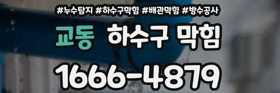 교동 하수구 막힘