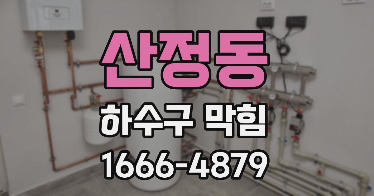 산정동 하수구 막힘