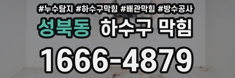 성북동 하수구 막힘