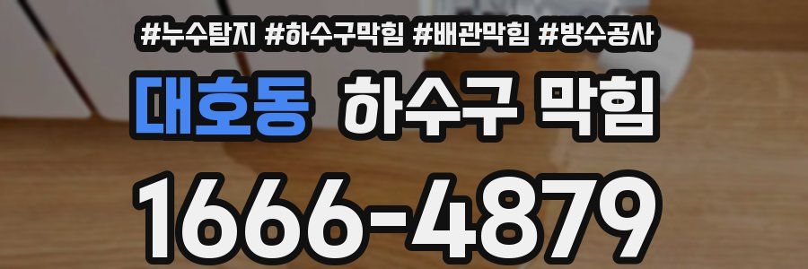 대호동 하수구 막힘
