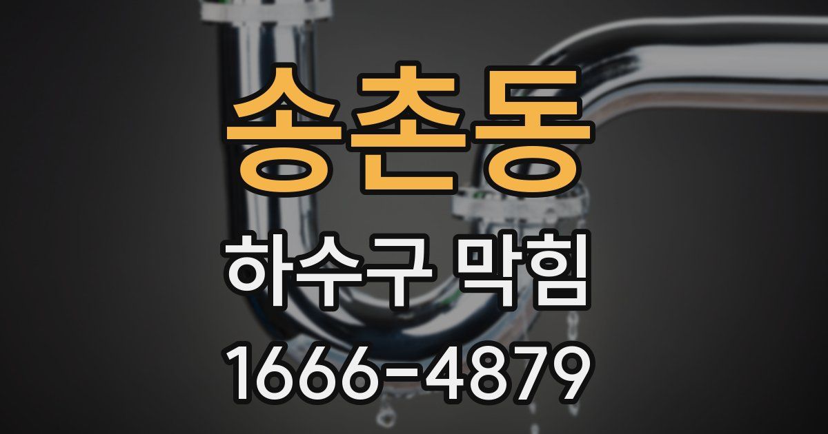 송촌동 하수구 막힘