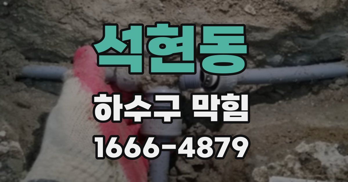 석현동 하수구 막힘
