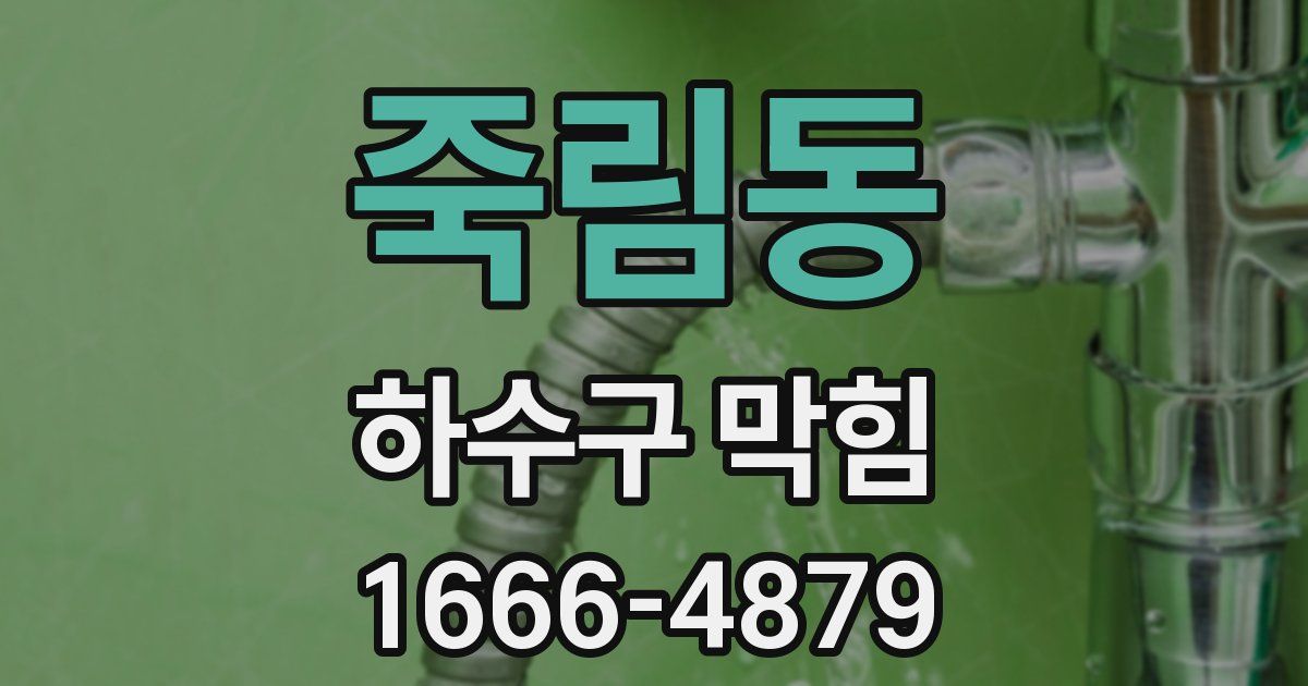 죽림동 하수구 막힘