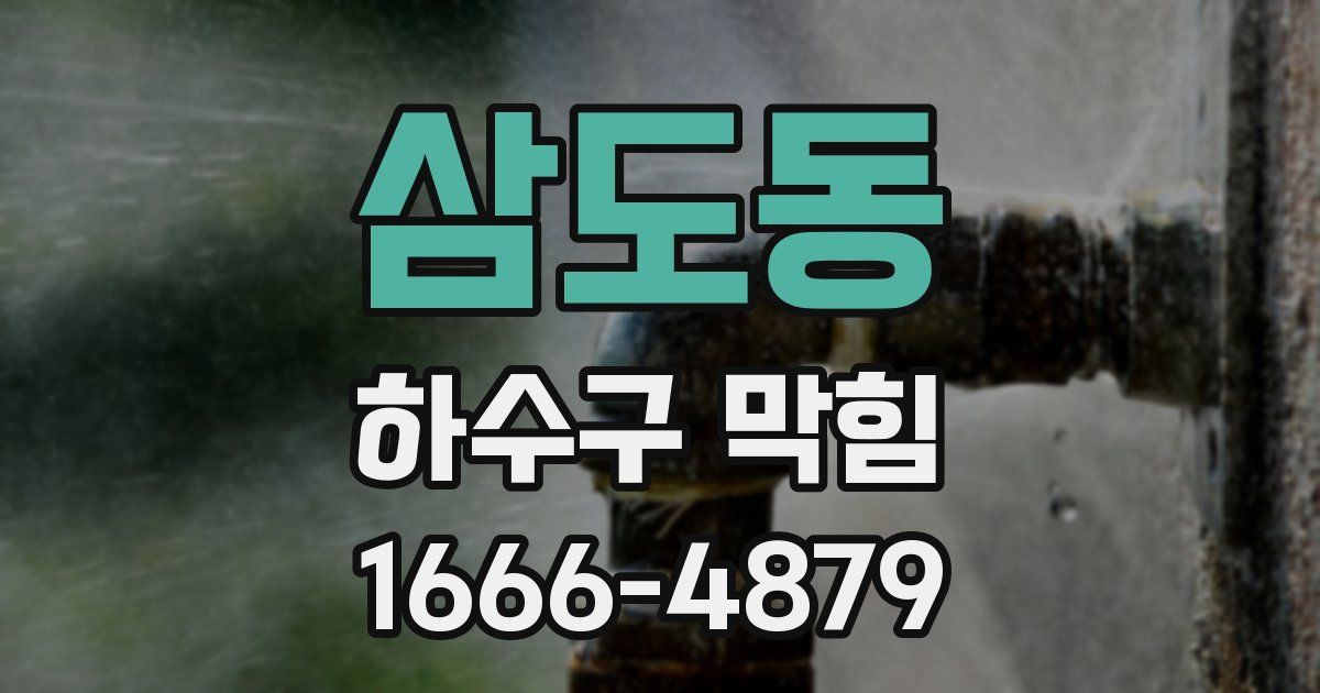 삼도동 하수구 막힘