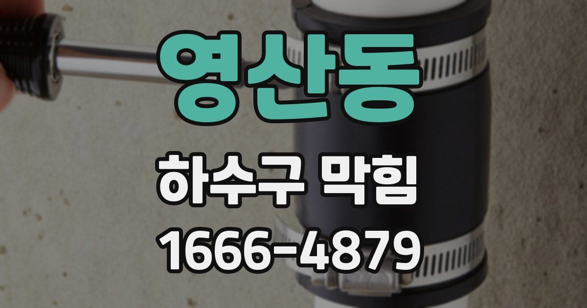 영산동 하수구 막힘