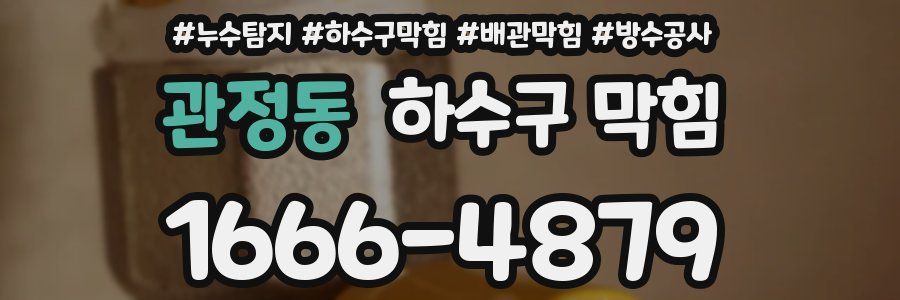 관정동 하수구 막힘