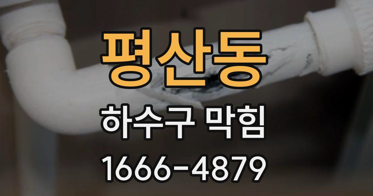 평산동 하수구 막힘