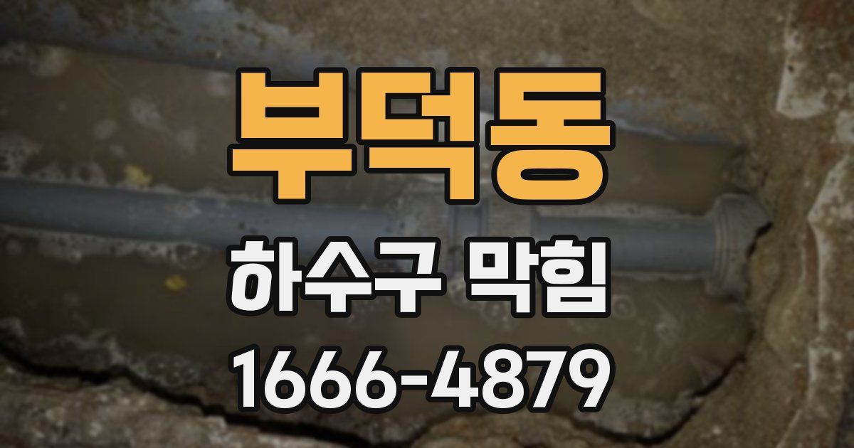 부덕동 하수구 막힘