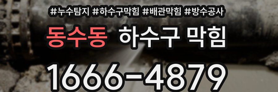 동수동 하수구 막힘