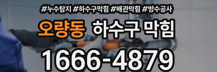 오량동 하수구 막힘