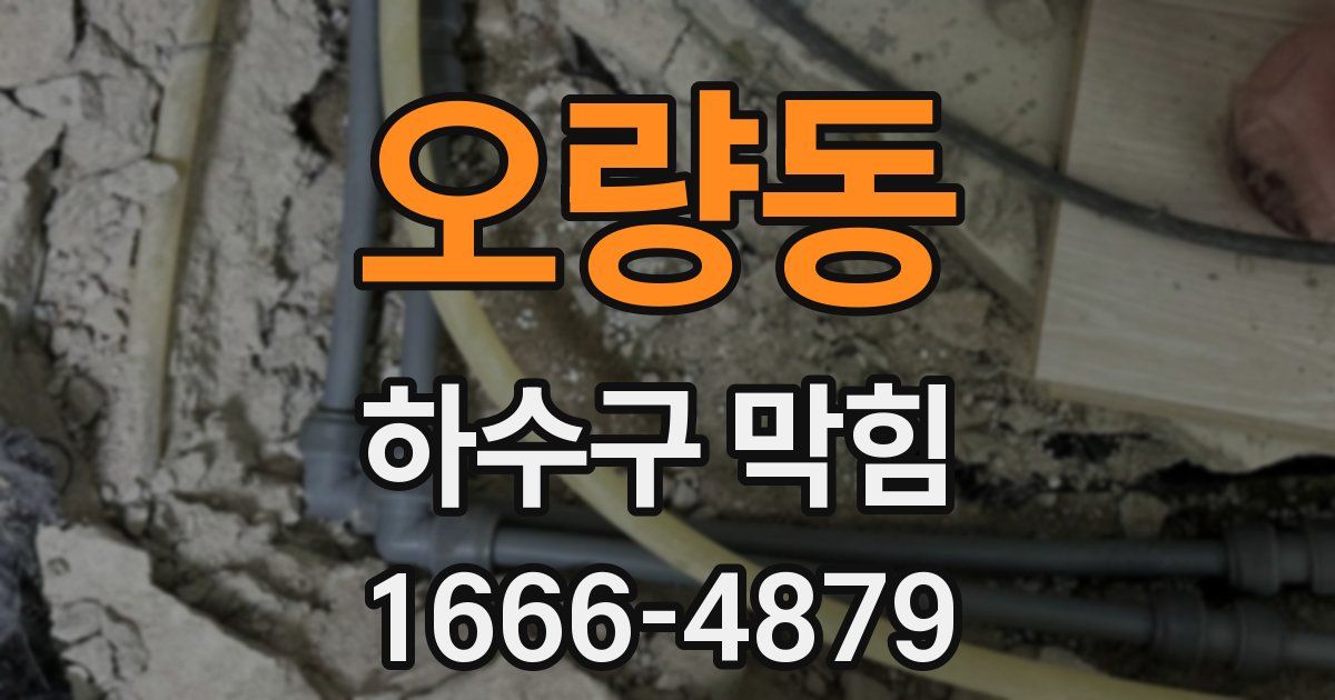 오량동 하수구 막힘