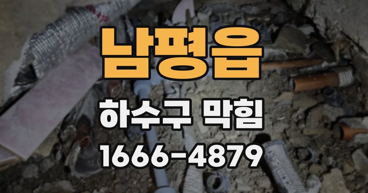 남평읍 하수구 막힘