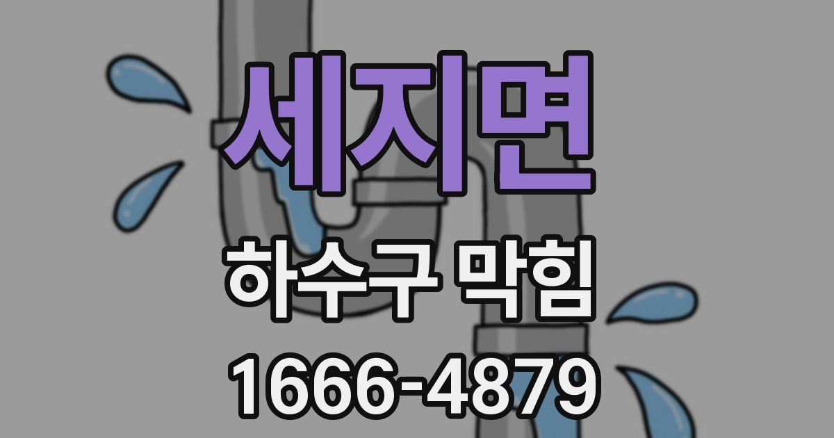 세지면 하수구 막힘