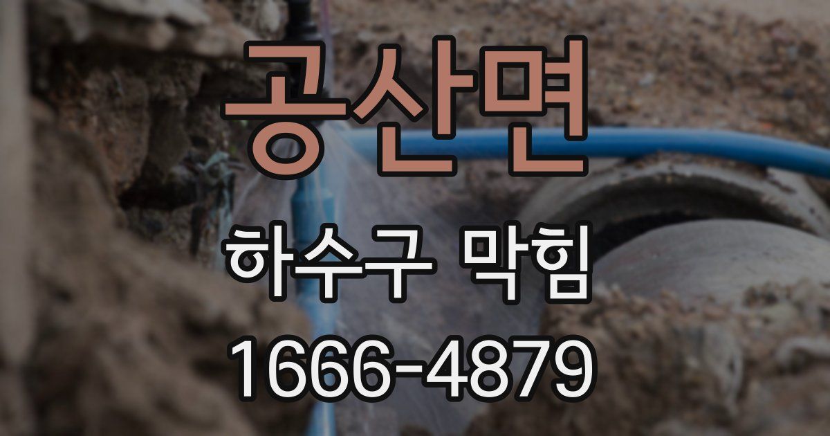공산면 하수구 막힘