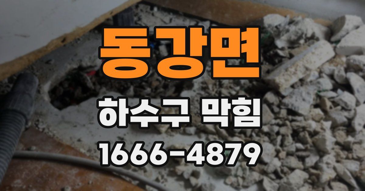 동강면 하수구 막힘