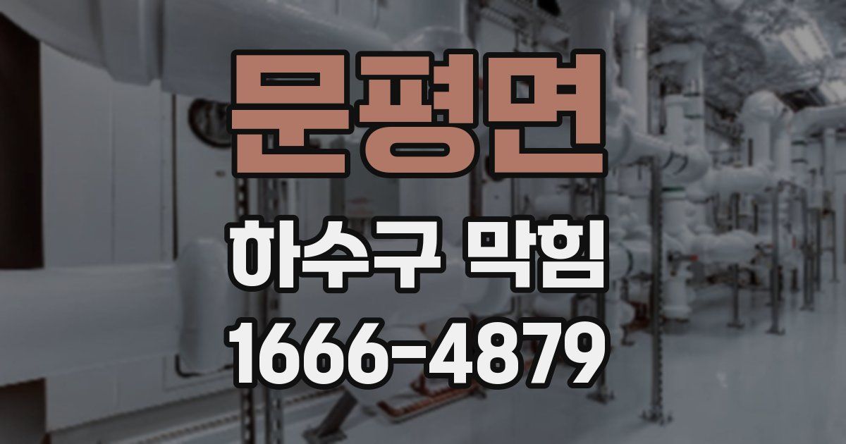 문평면 하수구 막힘
