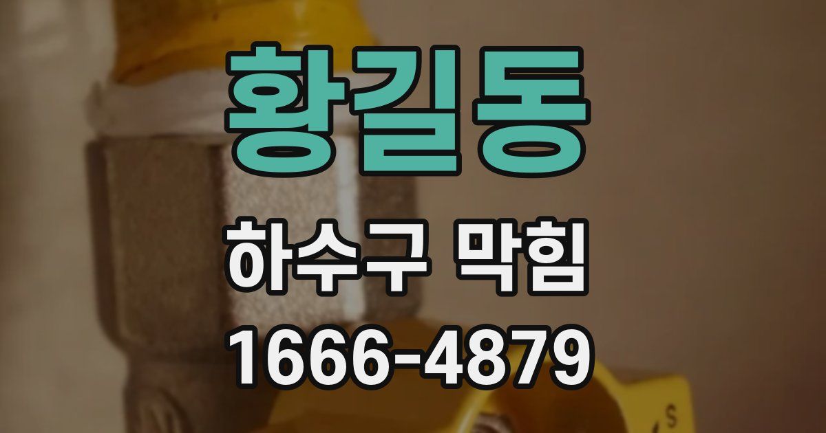 황길동 하수구 막힘
